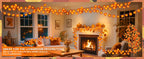 TURNMEON Lighted Maple-Leaf Garlands, 2-Pack