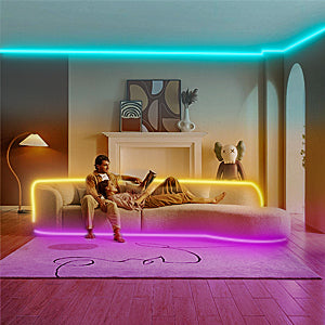 KSIPZE RGB LED Strip Lights with App and Remote Control, 100 ft