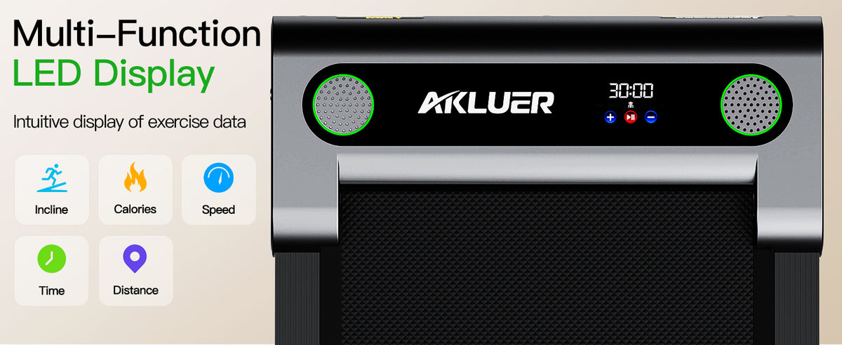 AKLUER 480L-A Under-Desk Walking Treadmill – Light Black – product detail