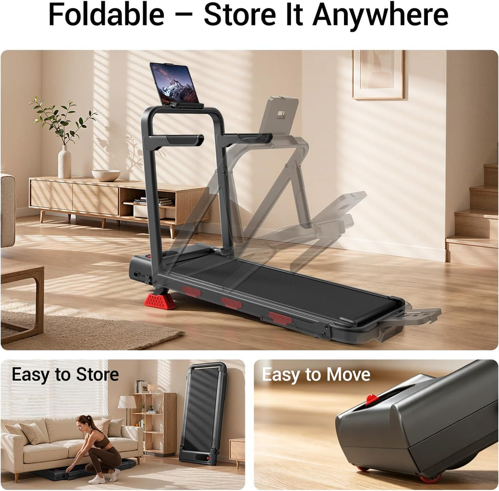 LONTEK Walking Treadmill – Ivory Black – product detail