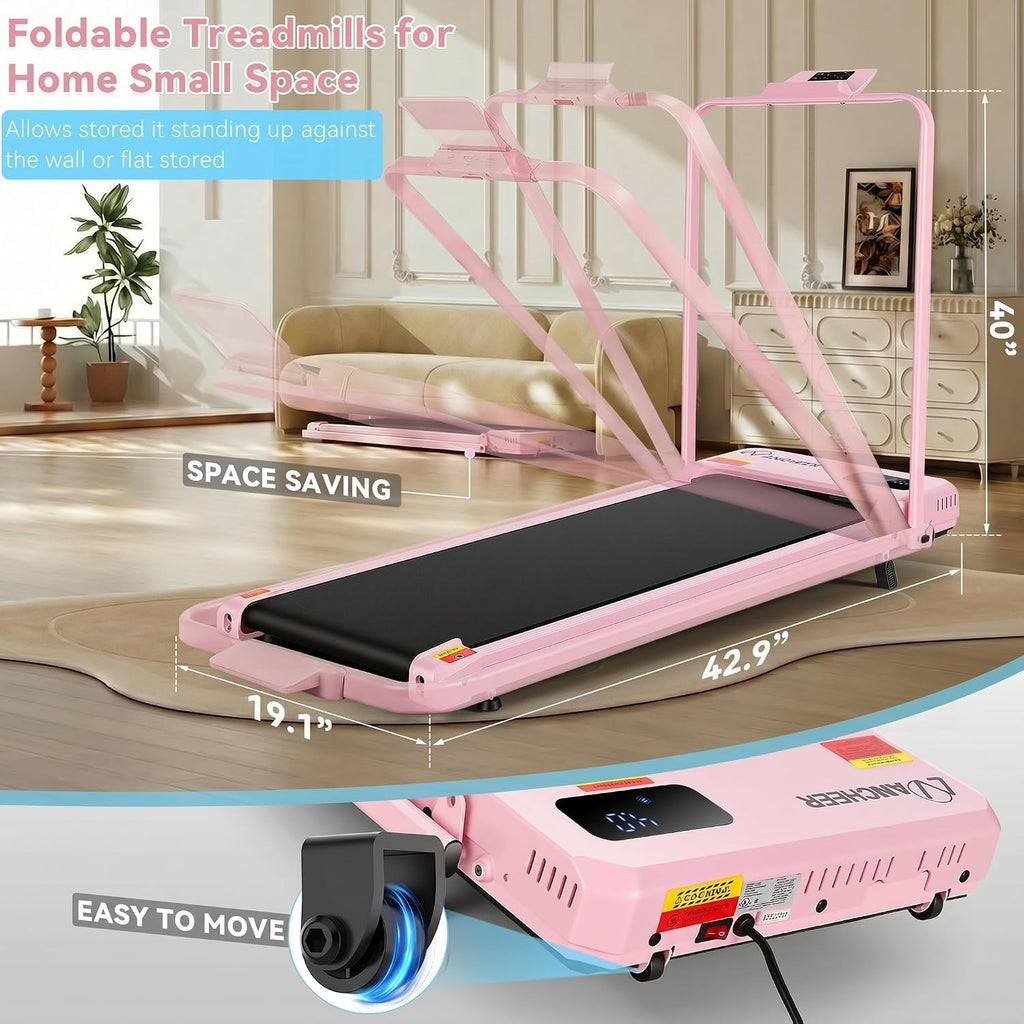 ANCHEER Under-Desk Walking Treadmill – Fashion Pink – product detail