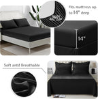 JOLLYVOGUE Queen Bedding Set, 7 Pieces, Black
