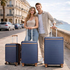 Kono 2574 Suitcase – Checked-Large 28-Inch, Navy – Navy / Checked-Large 28-Inch – product detail