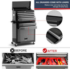 AIRAJ 327Black-tool chest 8-Drawer Rolling Tool Chest with Detachable Top – Black – product detail