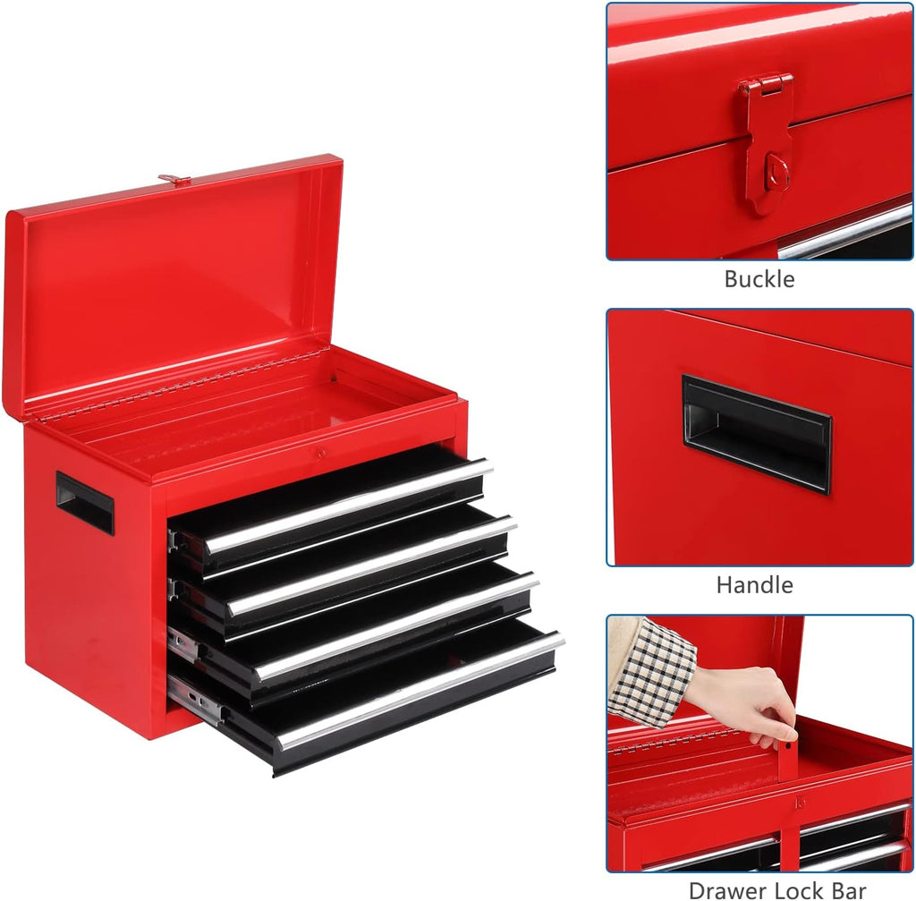 TUFFIOM TF-rtcG47000385 5-Drawer Rolling Tool Chest with Detachable Top – 5-Drawer, Black&red – Black&red / 5-Drawer – product detail