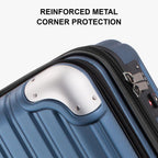 LEVEL8 LA-6576-06T00 Carry-On Suitcase – 20 Inch - Expandable, Blue – Blue / 20 Inch - Expandable – product detail