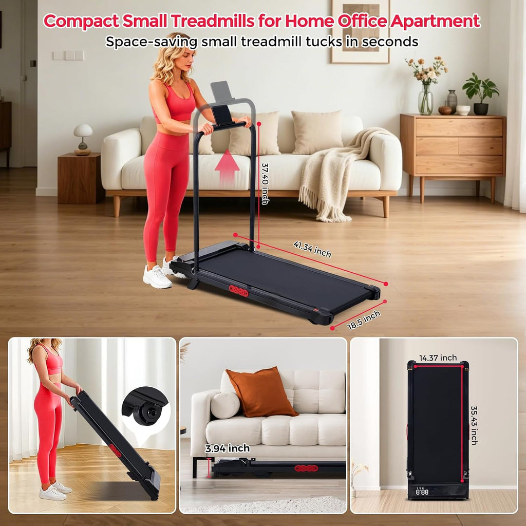 Potupus V300-DYV Under-Desk Walking Treadmill – Black-A1 – product detail