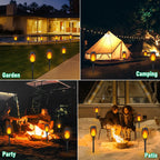 IkeeRuic Solar Flickering-Flame Torch Lights – 6Pack, Orange – 6Pack / Orange – product detail