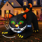 COMIN 69322 6-Foot Halloween Animated Black Cat Inflatable – Black