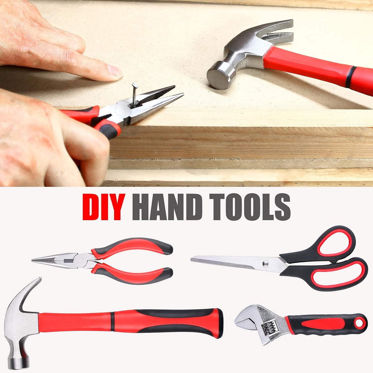 WINNER FTK156R 156-Piece Household Hand Tool Kit – 156-Pc. Ultimate Tool Kit, Red and Black – 156-Pc. Ultimate Tool Kit / ‎Red and Black – product detail