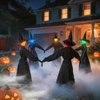 Zesua ZS113 5-Piece Lighted Halloween Witch Circle Set – 4.3 Ft Multicolor Light – product detail