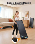 Acezoe S40-4 Under-Desk Walking Treadmill – Black with Blue & Orange – product detail
