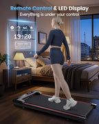Vhorilix XM-A2 Under-Desk Walking Treadmill – Black and Red – product detail