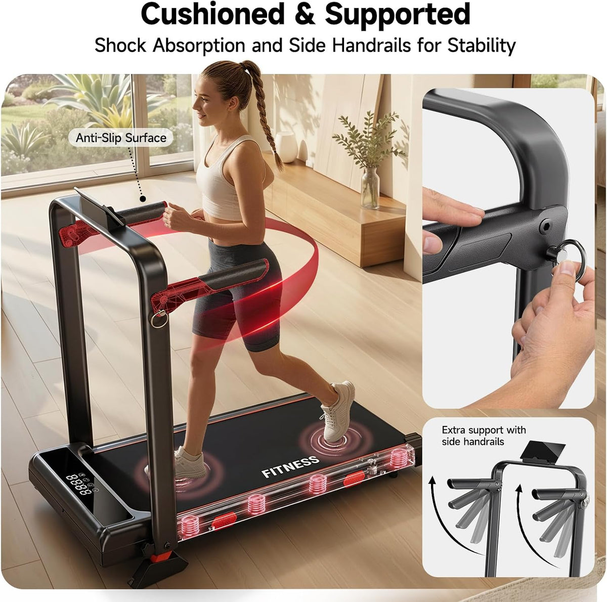RHYTHM FUN CP03 Walking Treadmill – Matte Black – product detail