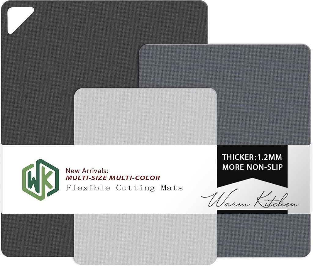 WK Flexible Cutting Mats, Mixed Grey, 3 Sizes