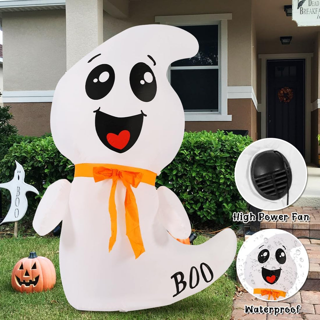GOOSH 4-Foot Halloween Ghost Inflatable – White – product detail