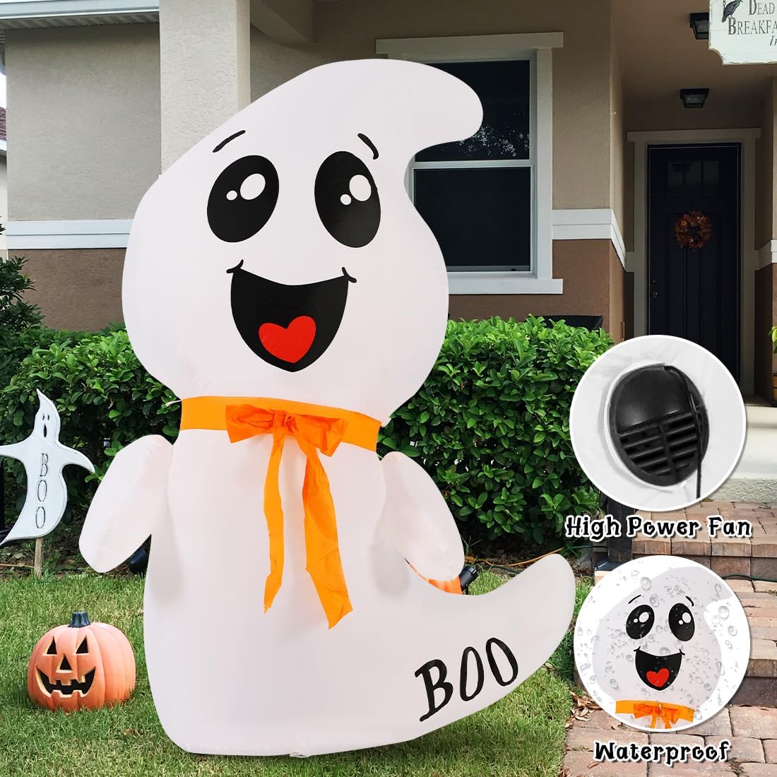 GOOSH 4-Foot Halloween Ghost Inflatable – White – product detail