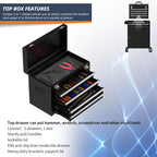 Granper 5-Drawer Rolling Tool Chest – 5-Drawer, Black – Black / 5-Drawer – product detail