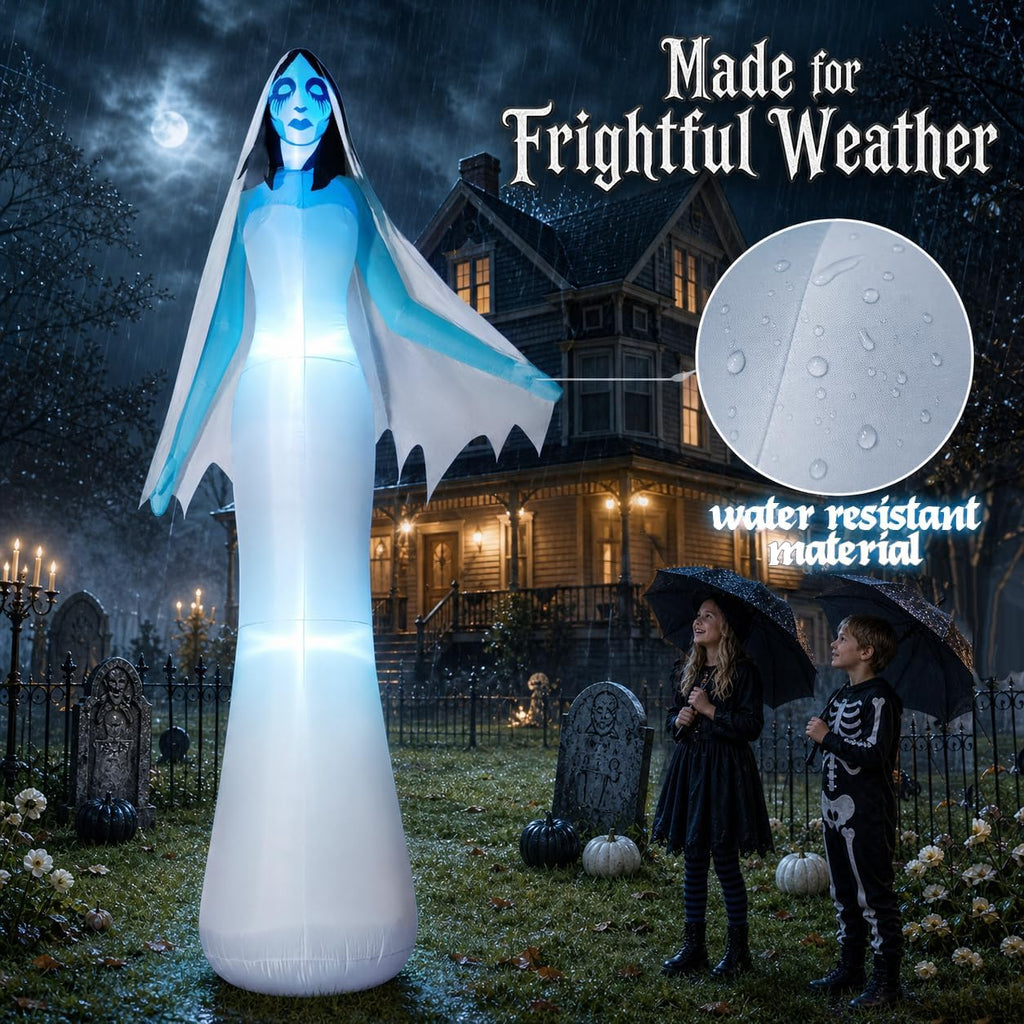 zukakii QM-WS-025 12-Foot Halloween Ghost Bride Inflatable – blue – product detail