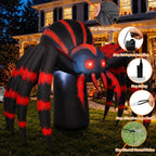 COMIN 7-Foot Halloween Striped Spider Inflatable – Red – product detail