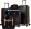 KUNEL XRK-5PCS-Black Luggage Set – 5 Piece Sets (20/24/28/DB/TB), Black