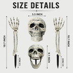 AISENO 3-Piece Halloween Skeleton Groundbreaker Stake Set – Gray – product detail