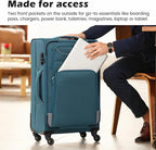 Coolife YD000055EAA Softside Luggage Set – 4 Piece Set, black+blue – black+blue / 4 Piece Set – product detail