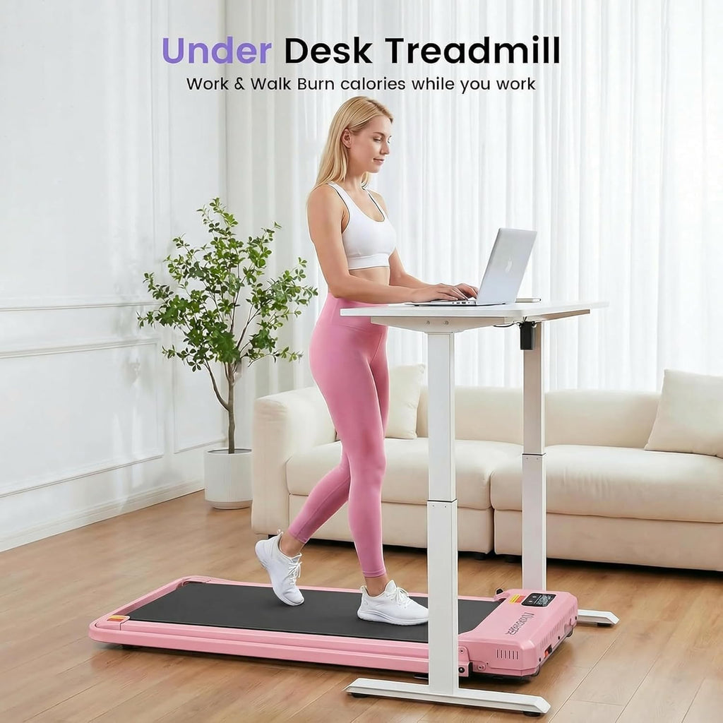 ANCHEER Under-Desk Walking Treadmill – Fashion Pink – product detail