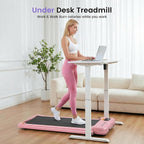 ANCHEER Under-Desk Walking Treadmill – Fashion Pink – product detail
