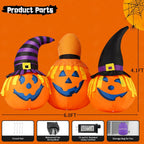 GOOSH 69106 6-Foot Halloween Pumpkin Inflatable – Orange, Black – product detail