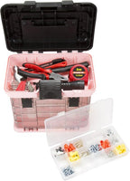 Stalwart 75-STO3183 Portable Parts Organizer with Four Removable Boxes – Pink