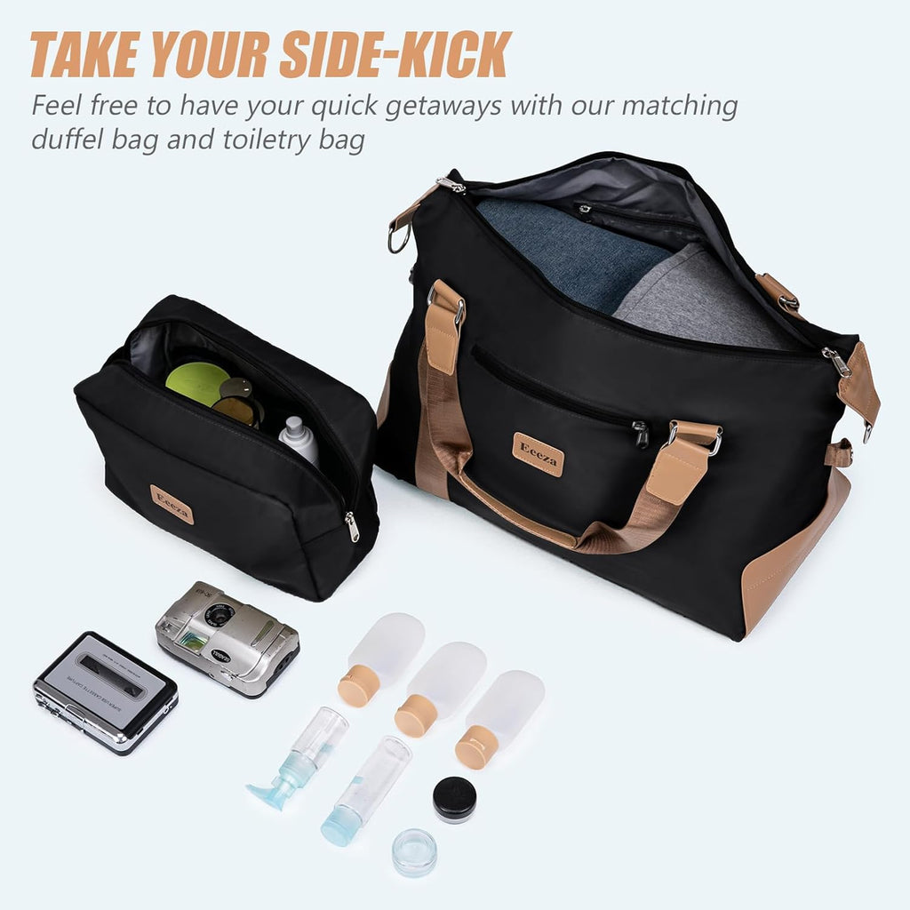 Eeeza 7P-3PCS-Black Hardside Luggage Set – 3PCS, Black – Black / 3PCS – product detail