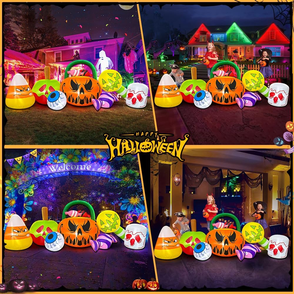 KOOY Halloween Inflatable Decorations – Pumpkin Ghost Combo – product detail