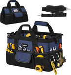 Amento AM-08367425 22-Pocket Oxford Tool Bag – 16 Inch, Blue