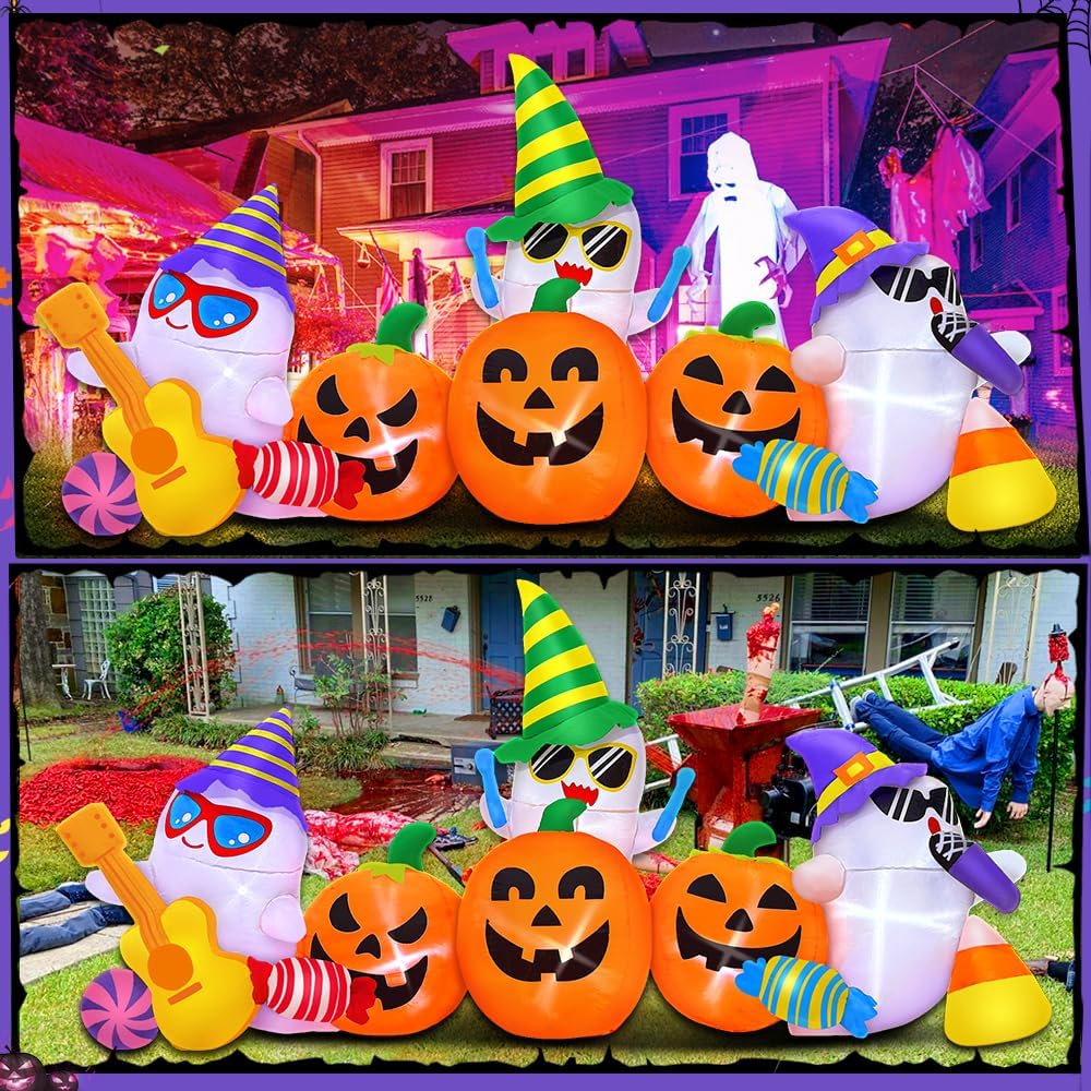 KOOY Halloween Inflatable Decorations – music pumpkin – product detail
