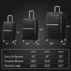 Samsonite 78257-1041 Hardside Suitcase – Checked-Large Spinner, Black – Black / Checked-Large Spinner – product detail