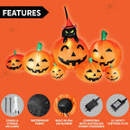 Joiedomi 30003 7-Foot Halloween Pumpkin & Witch's Cat Inflatable – 7FT, Traditional Halloween Orange – Traditional Halloween Orange / 7FT – product detail
