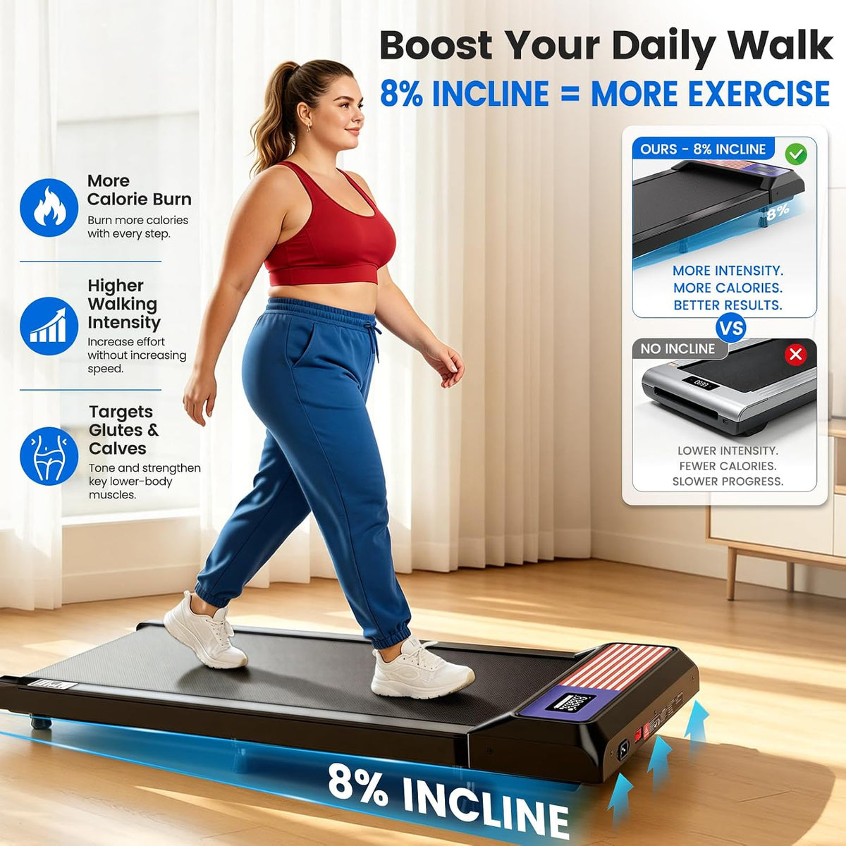 KibyBte 1 Under-Desk Walking Treadmill – Black – product detail