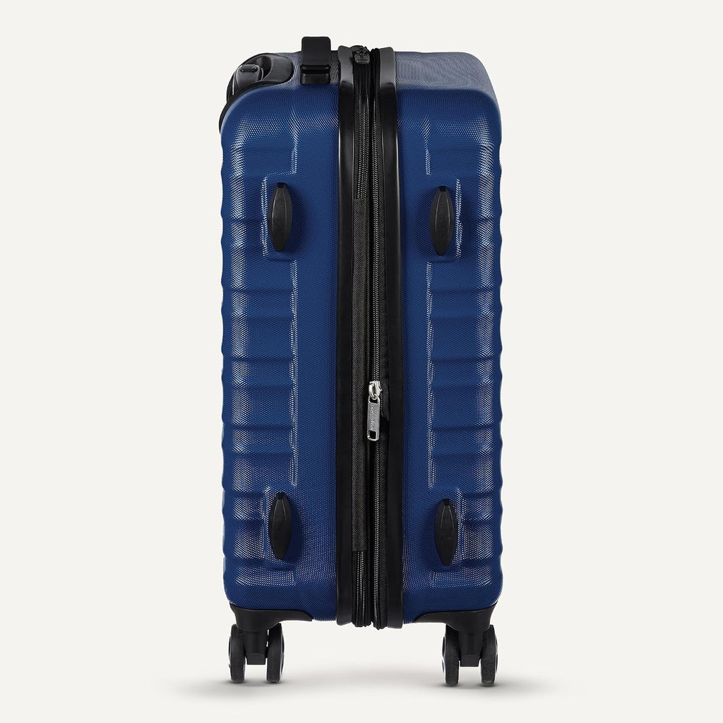 Amazon Basics Hardside Large Checked Suitcase – Navy Blue / Large Checked – product detail