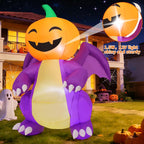 COMIN CO-69725 6-Foot Halloween Pumpkin & Dragon Inflatable – Purple – product detail