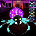 zukakii QM-WS-003 12-Foot Halloween Spider Inflatable – Cyan