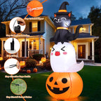 COMIN 69621 6-Foot Halloween Pumpkin & Ghost & Cat Inflatable – Multicolor – product detail