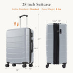 Sweetcrispy XLX-28LGY Suitcase – 28 Inch, Light Grey – Light Grey / 28 Inch – product detail
