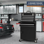 Granper 5-Drawer Rolling Tool Chest – 5-Drawer, Black – Black / 5-Drawer – product detail