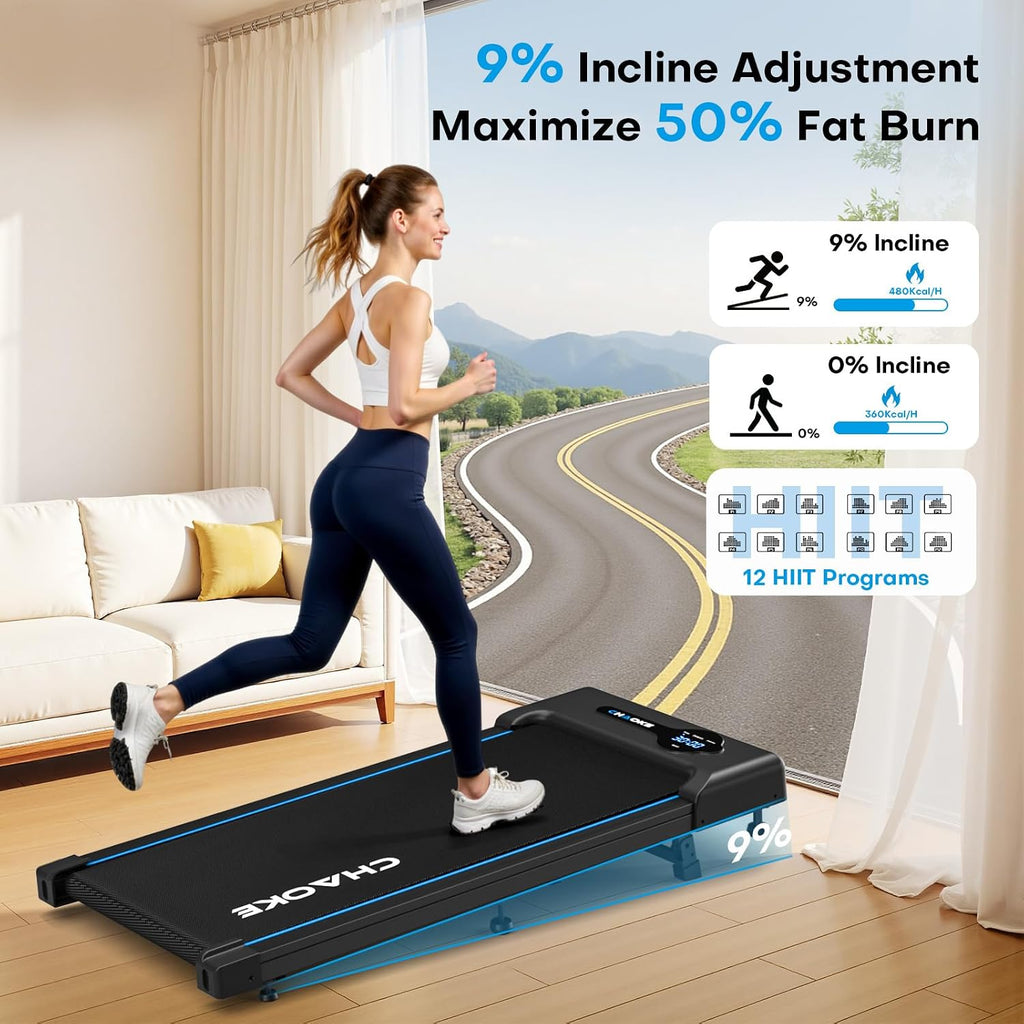 CHAOKE Under-Desk Walking Treadmill – Blue – product detail