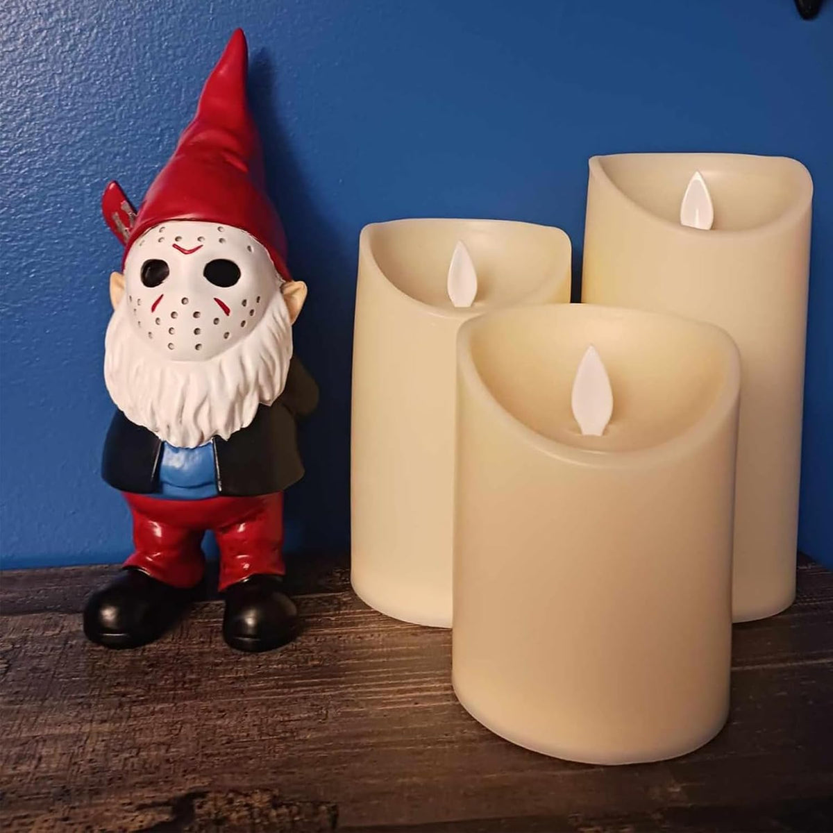 SPINNDO w-01-red Halloween Horror Garden Gnome Statue – Red – Red / 5 inches – product detail