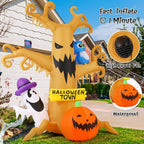 GOOSH 69076 8-Foot Halloween Dead Tree & Owl & Ghost Inflatable – yellow – product detail