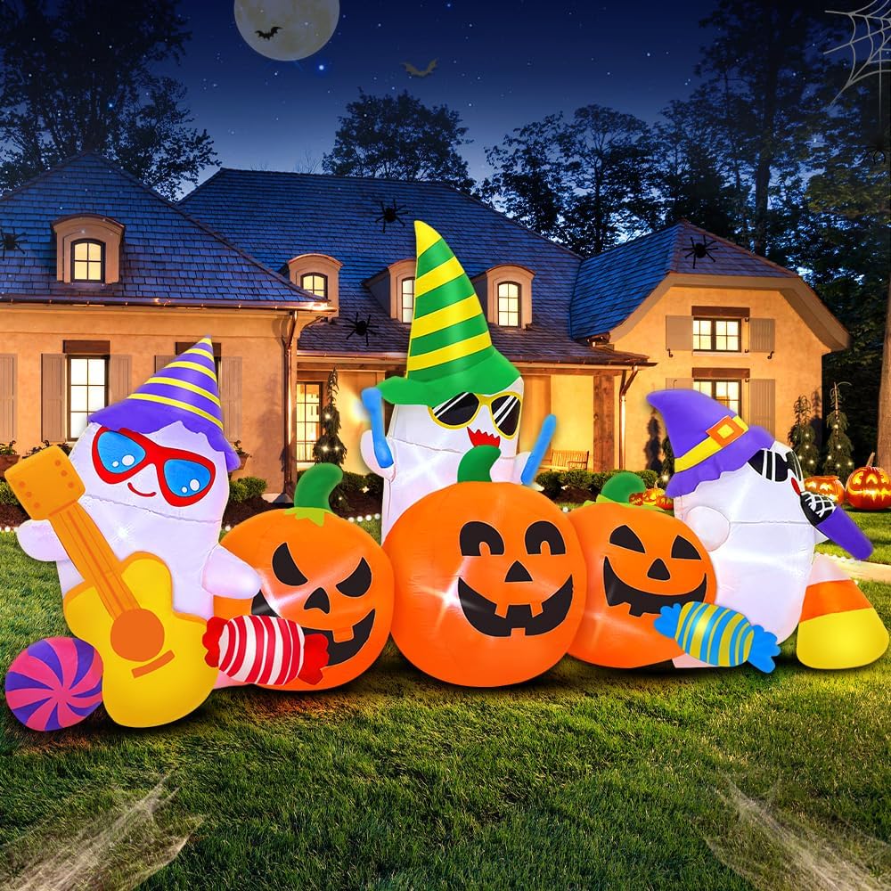 KOOY Halloween Inflatable Decorations – music pumpkin – product detail