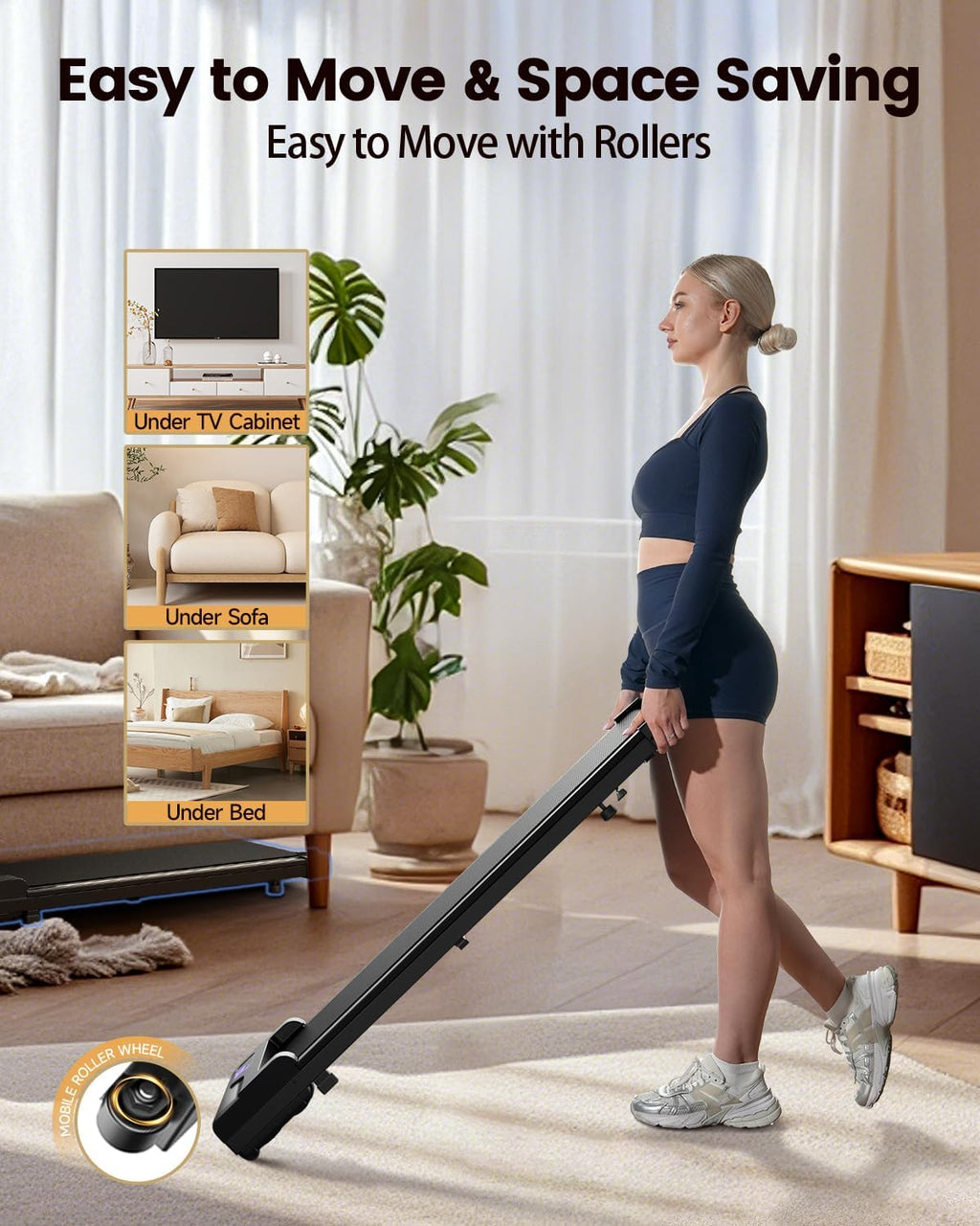 Vhorilix XM-A1 Under-Desk Walking Treadmill – Black – product detail