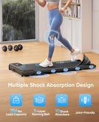 RUNIMON Under-Desk Walking Treadmill – Black/Blue – product detail